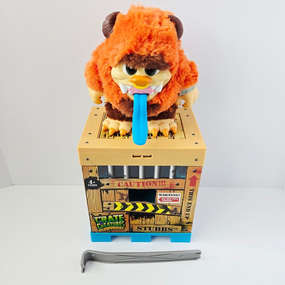 Crate Creatures Surprise Stubbs Orange Monster Figure w/ Crowbar & Popsicle